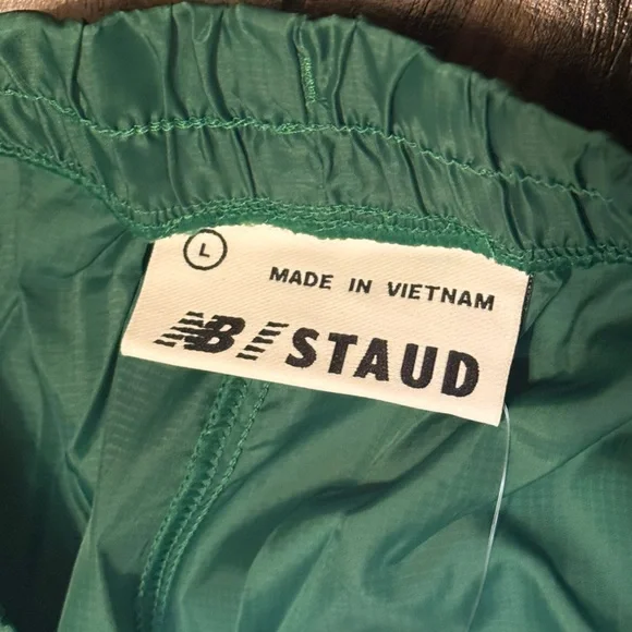 New Balance X Staud Bungee Track Pants Size Large Green Blue Oversized Baggy - Picture 7 of 16